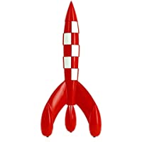 Moulinsart Cohete Lunar 60 cm- Resina- rojo y blanco